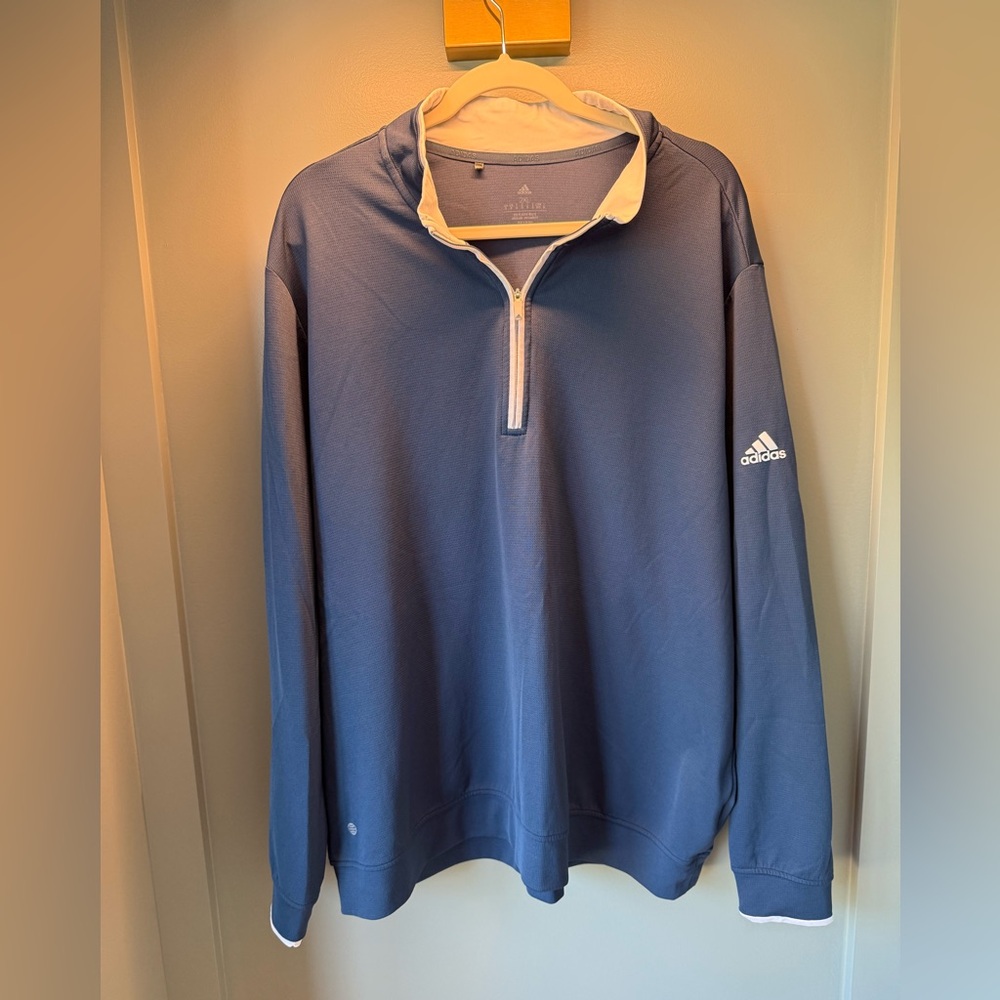 Adidas Navy Quarter-Zip Pullover